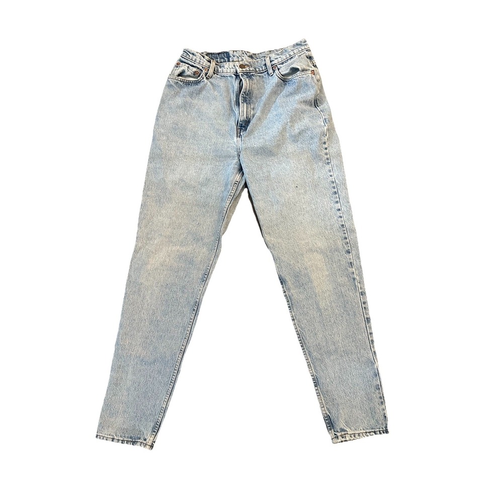Vtg Size 16 Long Levi's 521 Tapered Fit & Tapered Leg Mom Jeans Womens USA Light